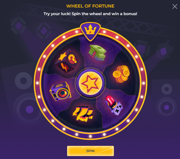 Rolling Slots Casino Wheel of Fortune Bonus Promotion