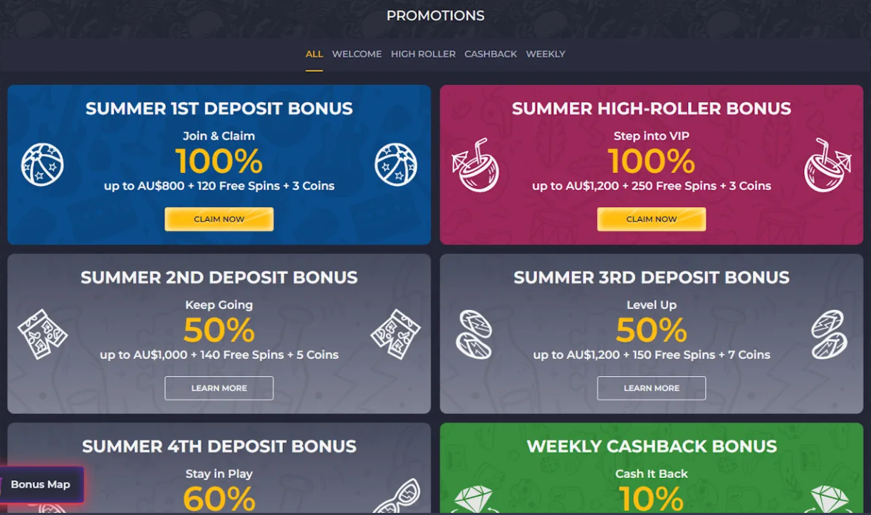 Rolling Slots Casino Promotions and Deposit Bonuses